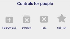 facebook controls for users